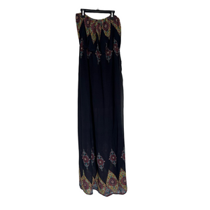 Love Tree Strapless Navy Blue and Multicolor Dress